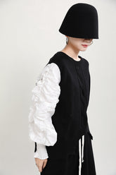 Women Stitching Casual Long-Sleeved Sweater